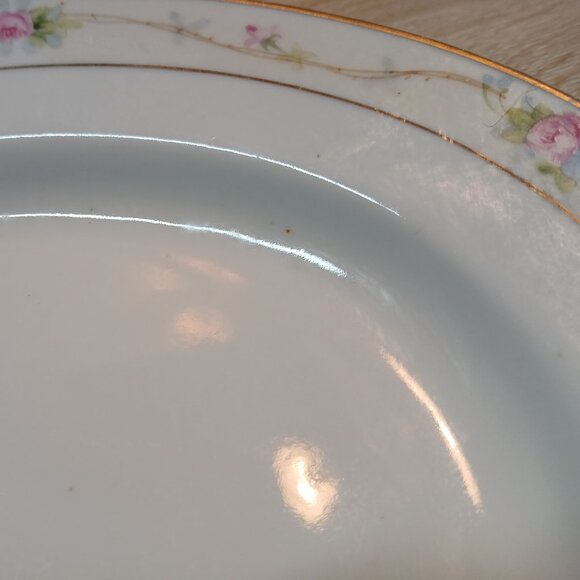 Vintage Anitque Noritake Marguerite Hand Painted Nippon Ceramic Oval Platter 11" - Picture 14 of 17